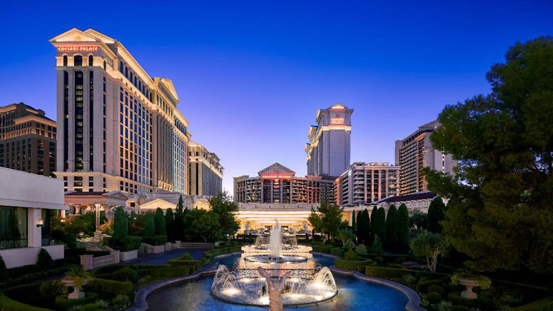 Caesars Palace, um dos maiores hotéis cassino de Las Vegas