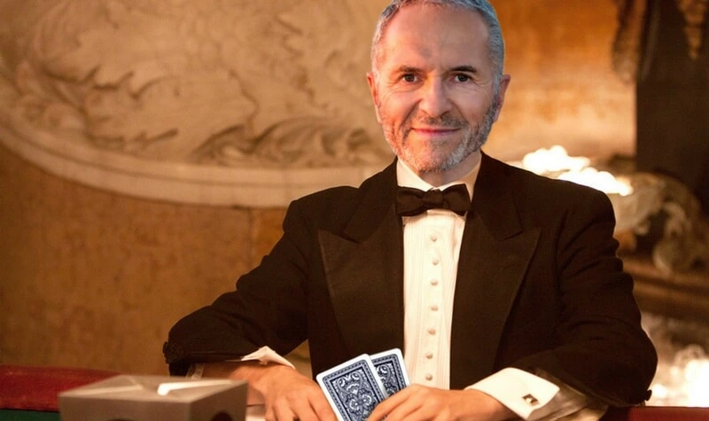 Edward Thorp jugando en el casino