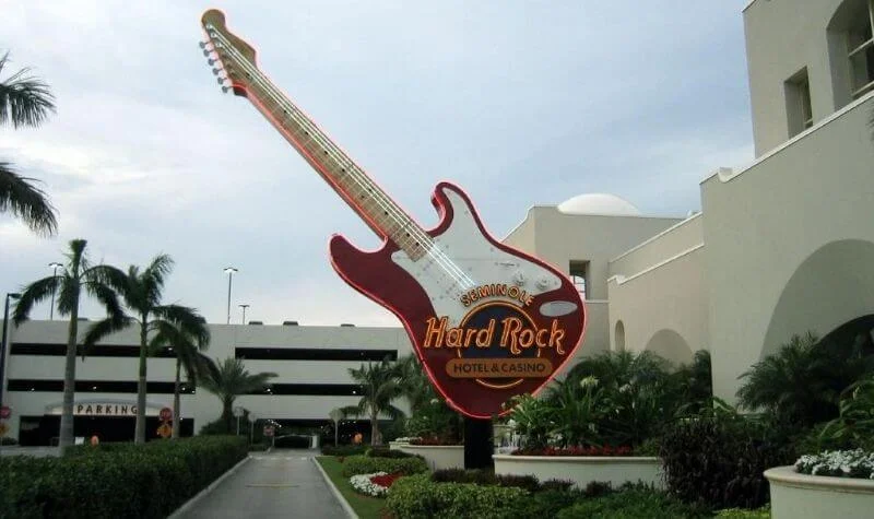 Entrance to the Seminole Hard Rock Casino