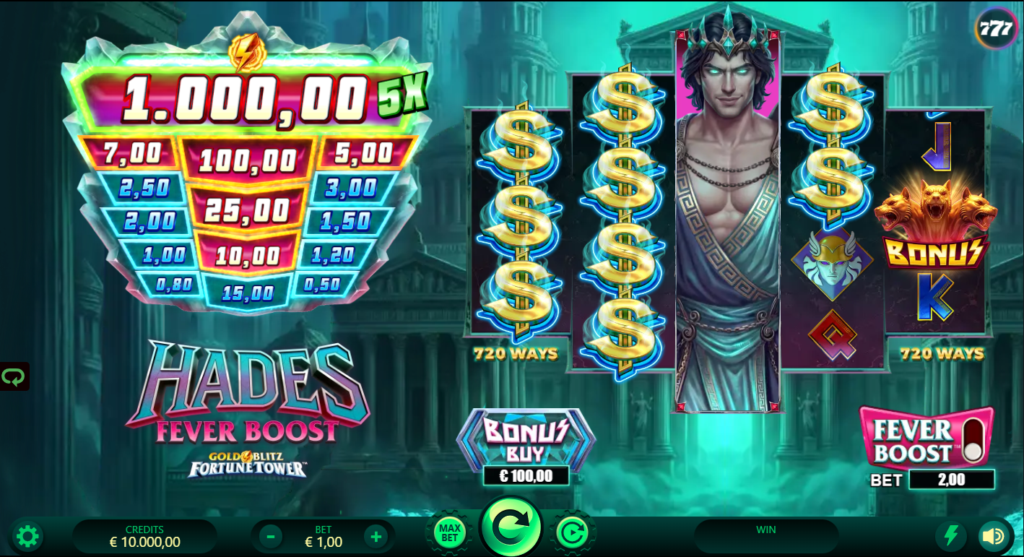 Hades Fever Boost Gold Blitz Fortune Tower slot